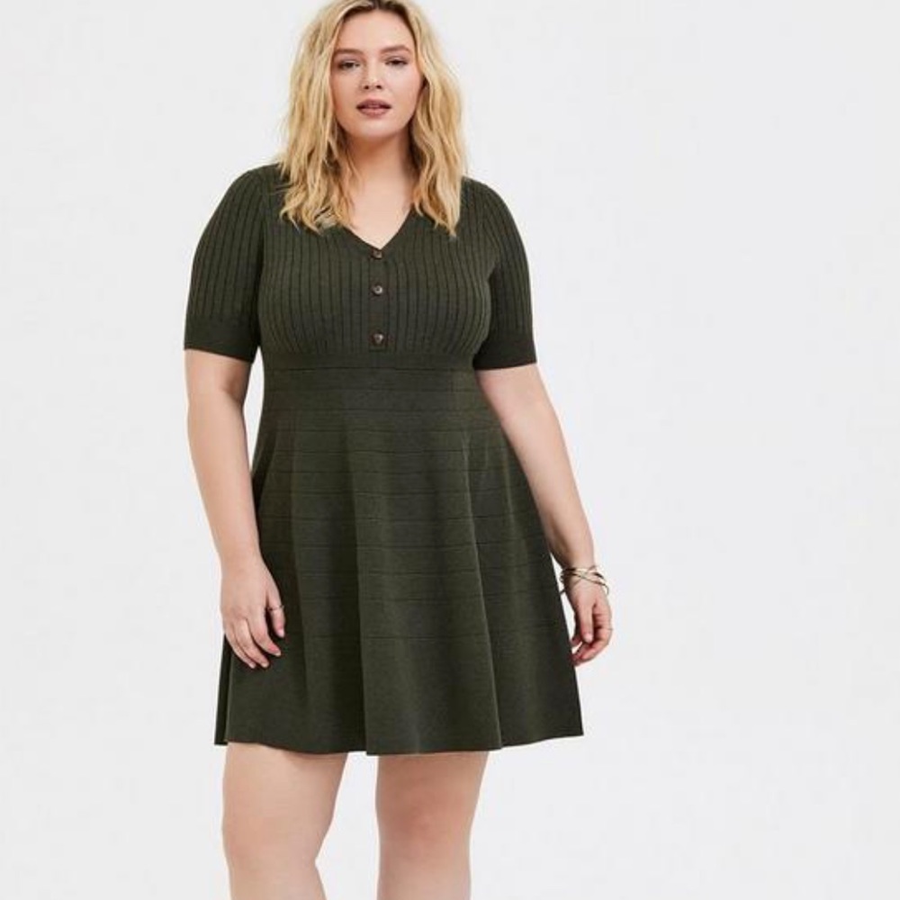 Torrid sweater skater dress